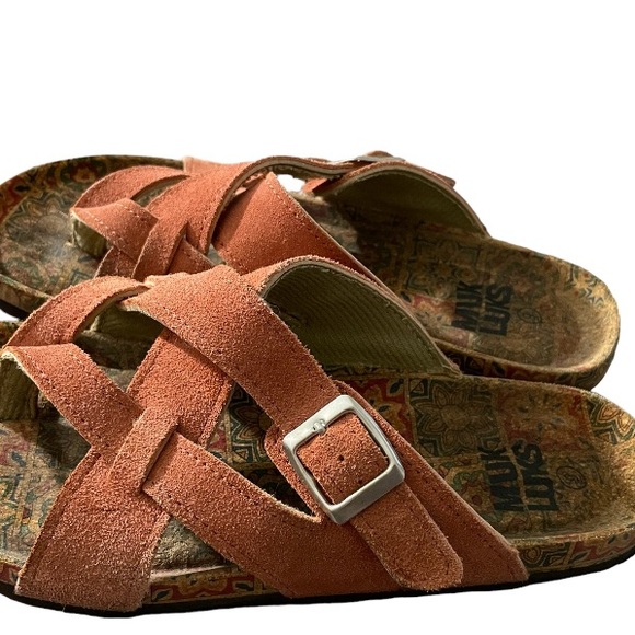 MUK LUKS Women's Shayna Terra Turf Sandals-Camellia Size 9 - Picture 5 of 7